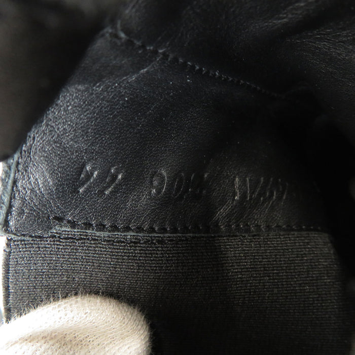 HERMES  
Belt Side Gore Leather Silver-Colored Metal  
Distance Ankle Boots