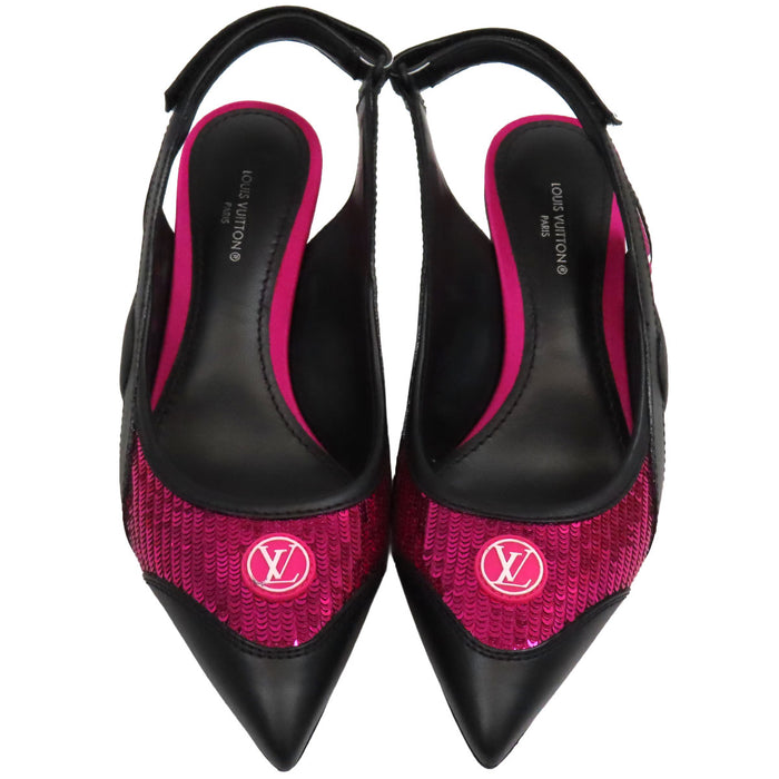 LOUIS VUITTON
Décolleté Arclight in pelle con logo LV Circle in paillettes e gomma