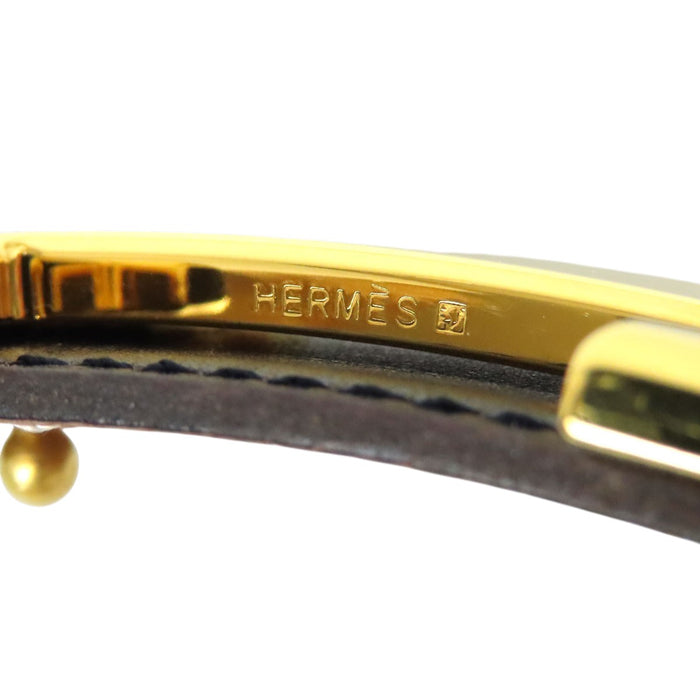 HERMES 
アッシュ □G刻印 ゴールドカラーメタル 
H バックル リバーシブル レザー ベルト 32MM