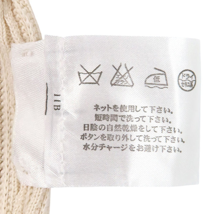 CHANEL 
COCO CC ロゴ 七分袖 コットン 
ココマーク バックボタン ケーブルニット