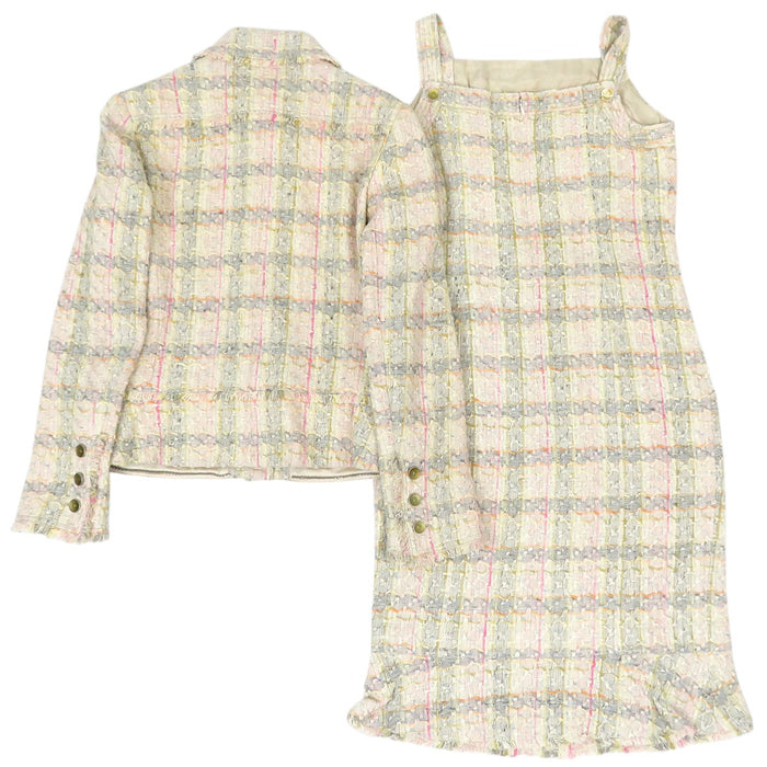 CHANEL  
COCO CC Coco Button Logo Silk  
Coco Mark Tweed Set-Up