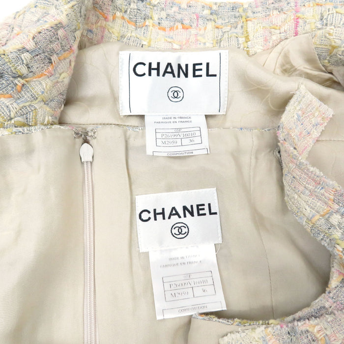 CHANEL  
COCO CC Coco Button Logo Silk  
Coco Mark Tweed Set-Up