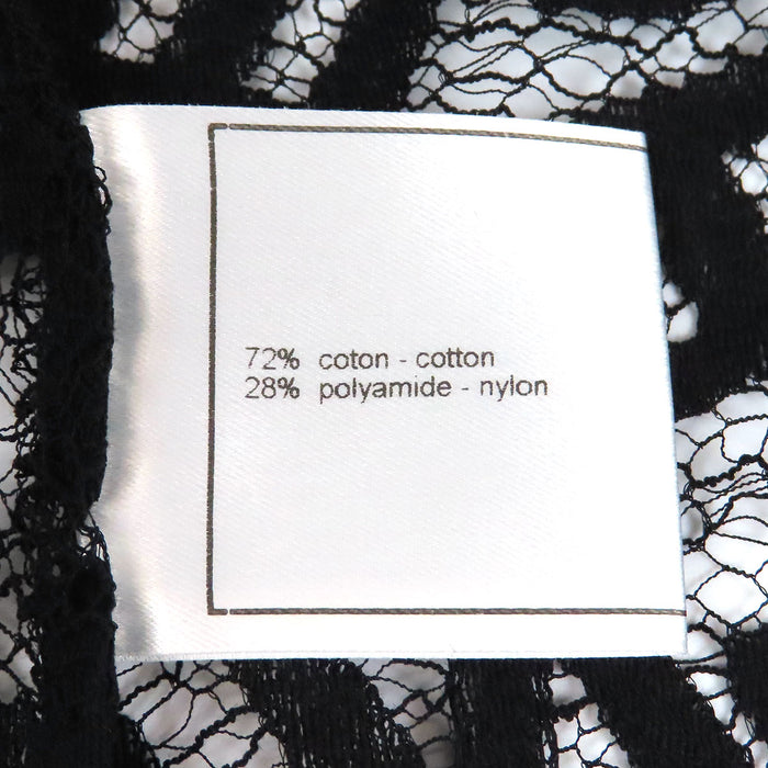 CHANEL 
98A COCO CC ヴィンテージ シースルー 
ココマーク ロゴ レース カーディガン