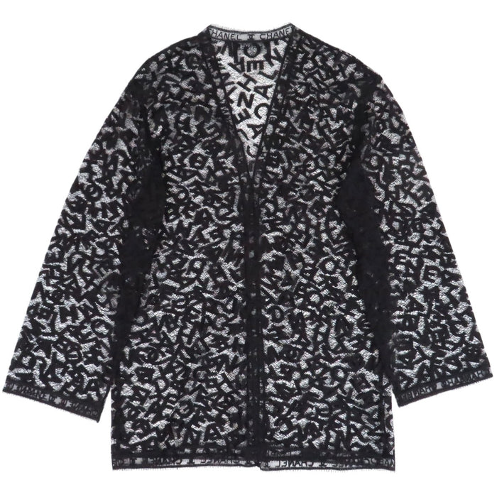 CHANEL 
98A COCO CC ヴィンテージ シースルー 
ココマーク ロゴ レース カーディガン