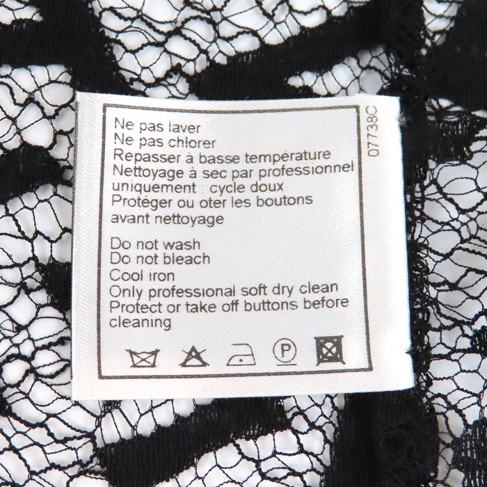CHANEL 
98A COCO CC ヴィンテージ シースルー 
ココマーク ロゴ レース カーディガン