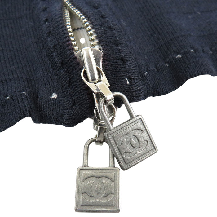 CHANEL  
COCO CC Logo Hooded Hoodie Double Zip 07C Cotton  
Coco Mark Zip-Up Parka  
Sports Line