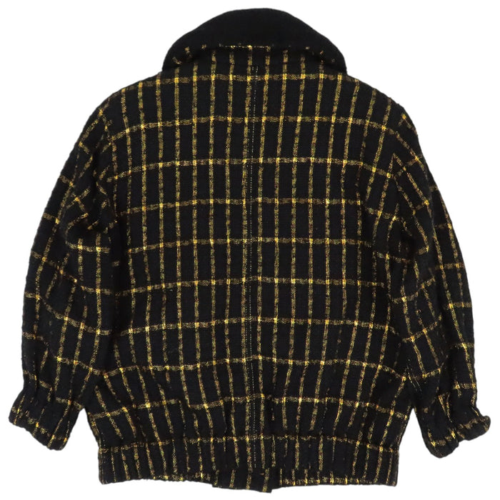 CHANEL 
COCO CC ココボタン コットン混 シルク混 
ココマーク ツイード ボアカラー ジャケット