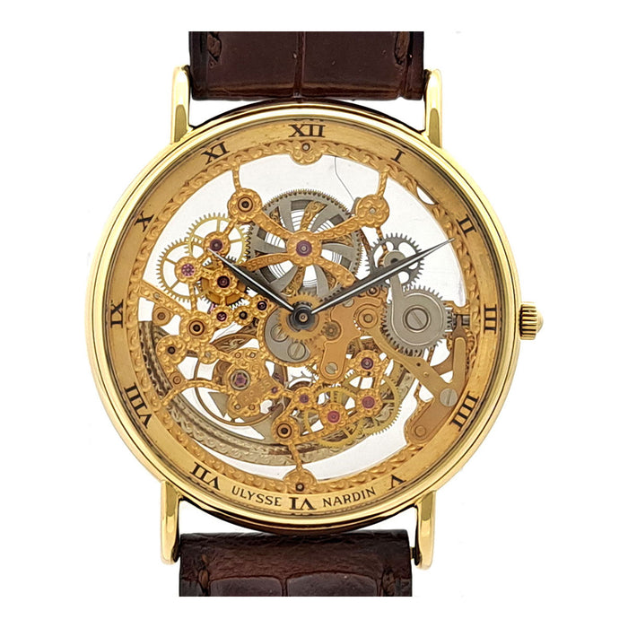 Ulysse Nardin  
Squelette complet automatique  
Avec boîte