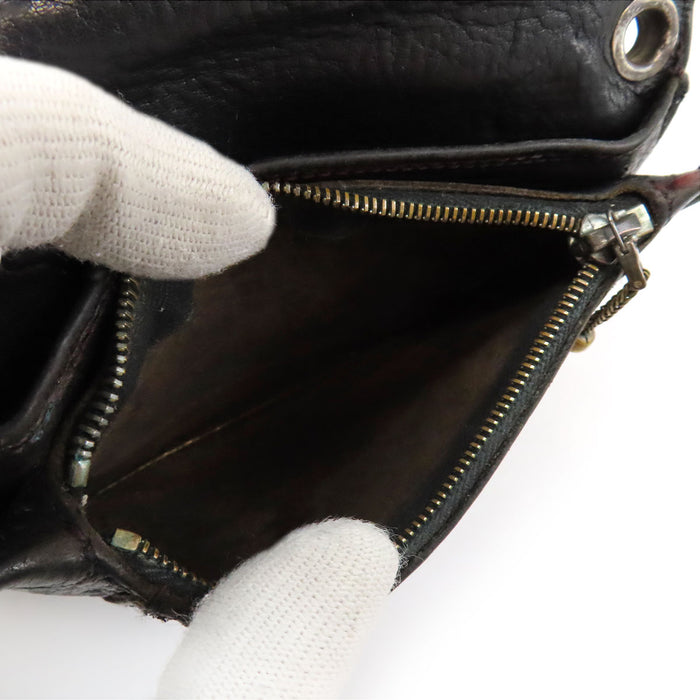 CHROME HEARTS 
1ZIP CH シルバー 
1ジップ クロスボタン レザーウォレット
