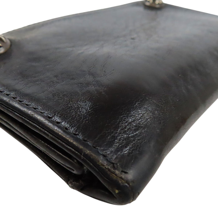 CHROME HEARTS 
1ZIP CH Silver 
1 Zip Cross Button Leather Wallet