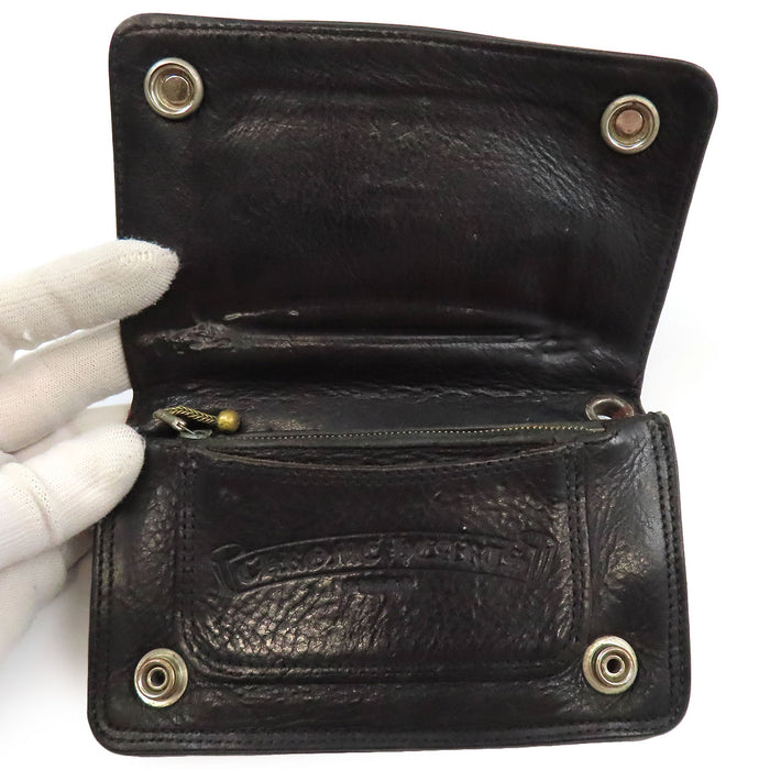 CHROME HEARTS 
1ZIP CH Silver 
1 Zip Cross Button Leather Wallet