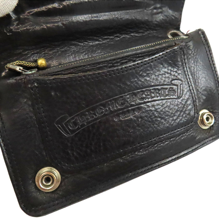 CHROME HEARTS 
1ZIP CH シルバー 
1ジップ クロスボタン レザーウォレット