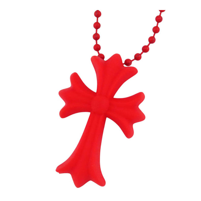 CHROME HEARTS 
RUBBER CH CRS SML 2019年刻印 
ラバー スモール CHクロス ネックレス