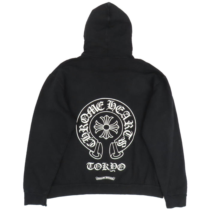 CHROME HEARTS 
TOKYO CH スウェット コットン 裏起毛 
東京限定 ホースシュー プリント フーディ