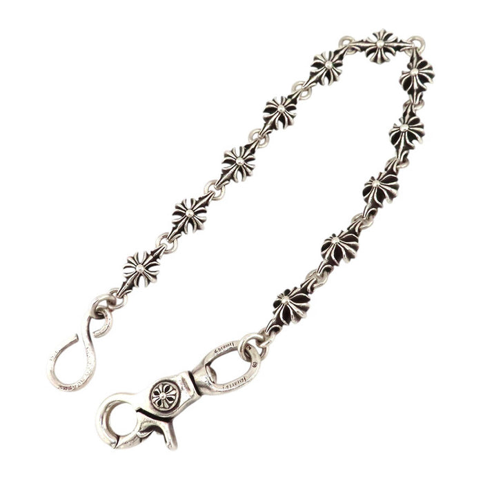 CHROME HEARTS  
CH 銀  
1夾 剪裁 CH十字 短款 錢包鍊