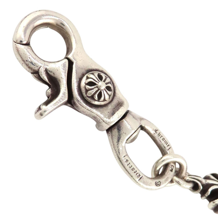 CHROME HEARTS  
CH 銀  
1夾 剪裁 CH十字 短款 錢包鍊