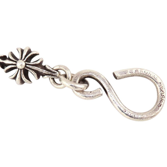 CHROME HEARTS  
CH 銀  
1夾 剪裁 CH十字 短款 錢包鍊