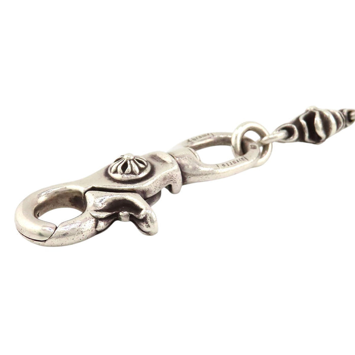 CHROME HEARTS  
CH 銀  
1夾 剪裁 CH十字 短款 錢包鍊