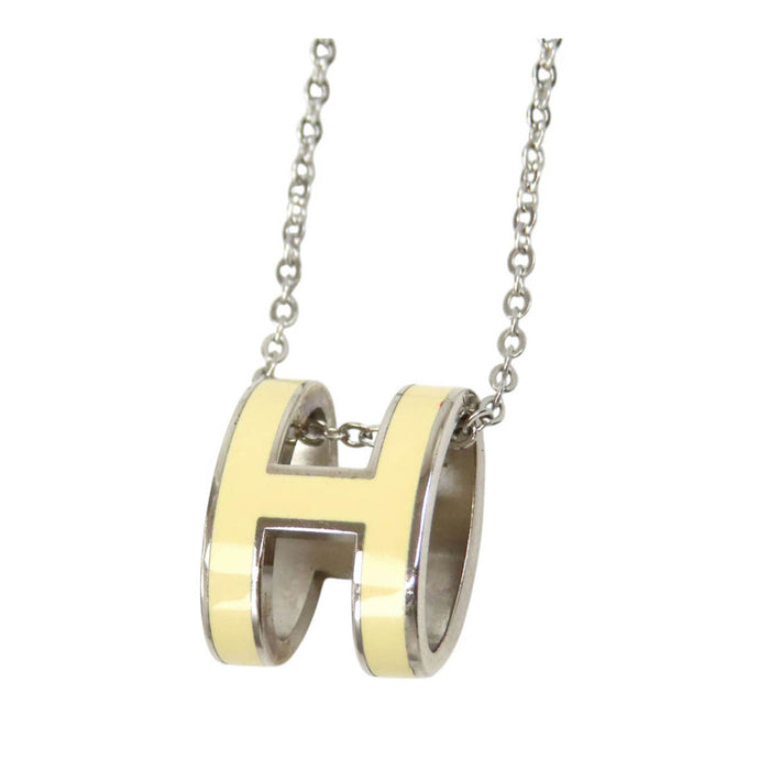 HERMES  
POP H Ash Logo Silver-Colored Metal  
Pop Ash Necklace