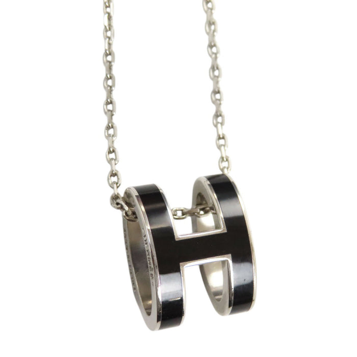 HERMES  
POP H Ash Logo Silver-Colored Metal  
Pop Ash Necklace