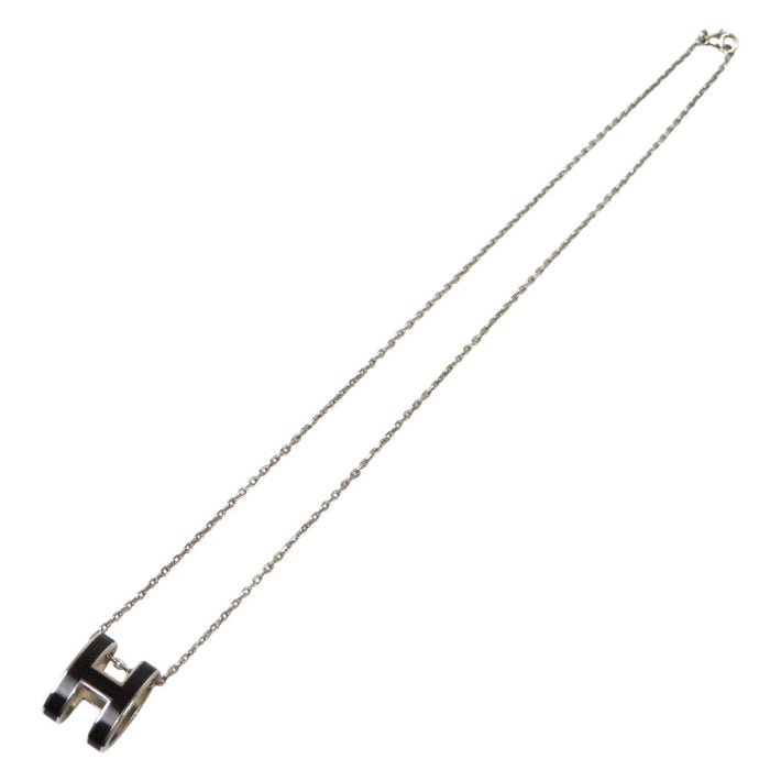 HERMES  
POP H Ash Logo Silver-Colored Metal  
Pop Ash Necklace