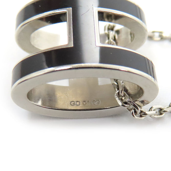HERMES  
POP H Ash Logo Silver-Colored Metal  
Pop Ash Necklace