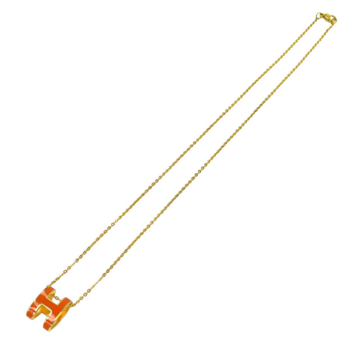 HERMES  
POP H Ash Logo Gold Color Metal  
Pop Ash H Necklace