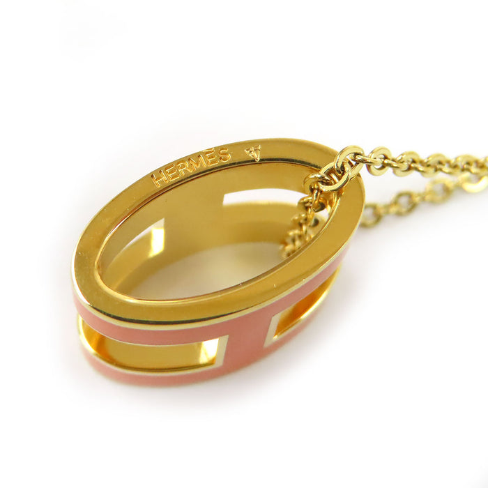 HERMES  
POP H Ash Logo Gold Color Metal  
Pop Ash H Necklace