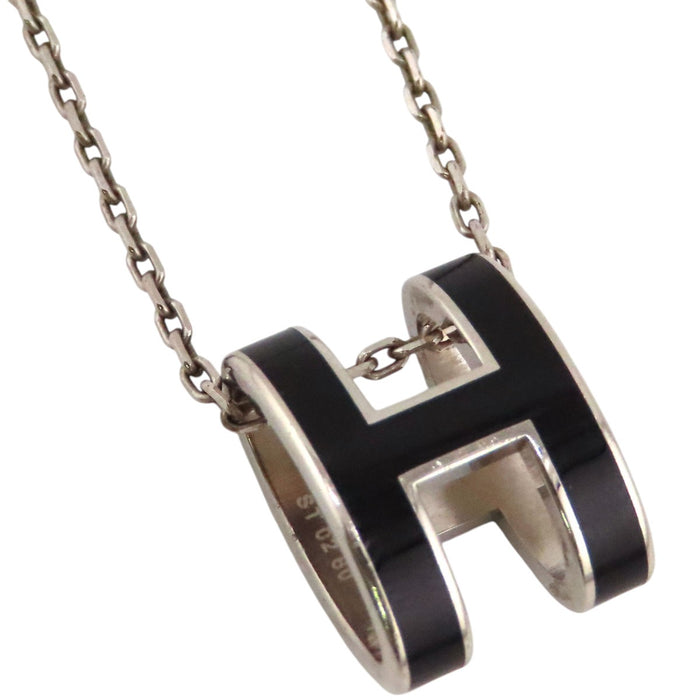 HERMES 
Collier Pop H en métal couleur argent 
Collier Pop Ash