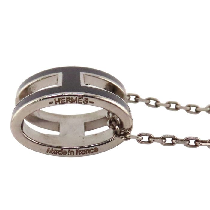 HERMES 
Collier Pop H en métal couleur argent 
Collier Pop Ash