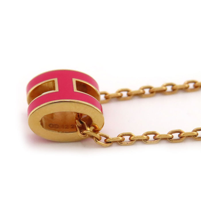 HERMES  
Collier mini Pop Ash H en métal doré avec logo H Ash
