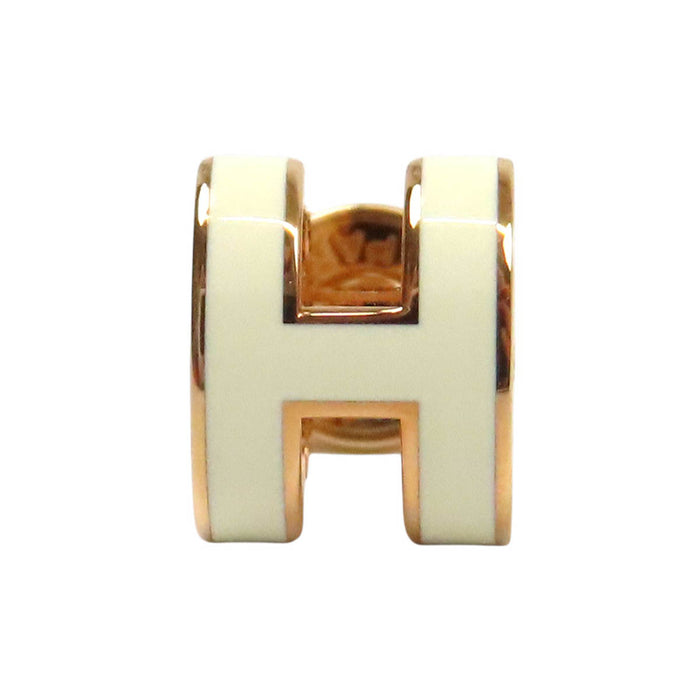 HERMES  
MINI POP H métal couleur or  
Pop Ash mini boucles d'oreilles