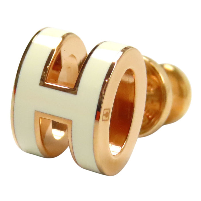 HERMES  
MINI POP H métal couleur or  
Pop Ash mini boucles d'oreilles