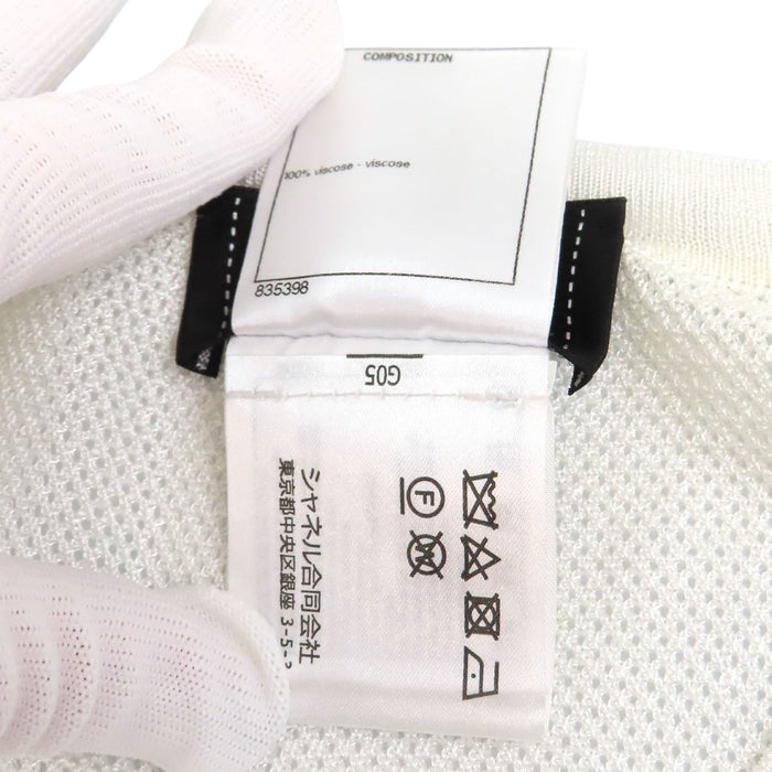 CHANEL 
スパンコール COCO CC ロゴ 
ココマーク メッシュ ショートスリーブ カットソー