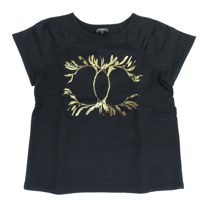 CHANEL 
COCO CC ロゴ リーフ 
ココマーク プリント スウェット Tシャツ