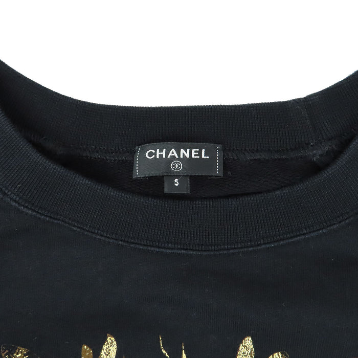 CHANEL 
COCO CC ロゴ リーフ 
ココマーク プリント スウェット Tシャツ
