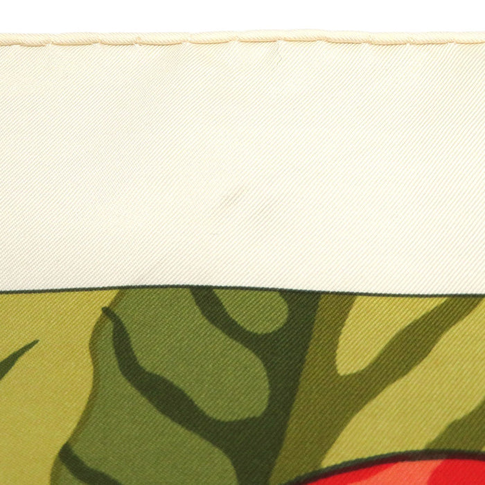 HERMES 
Silk Large 
Carré 90 LES PERROQUETS DETAIL Parrot Scarf