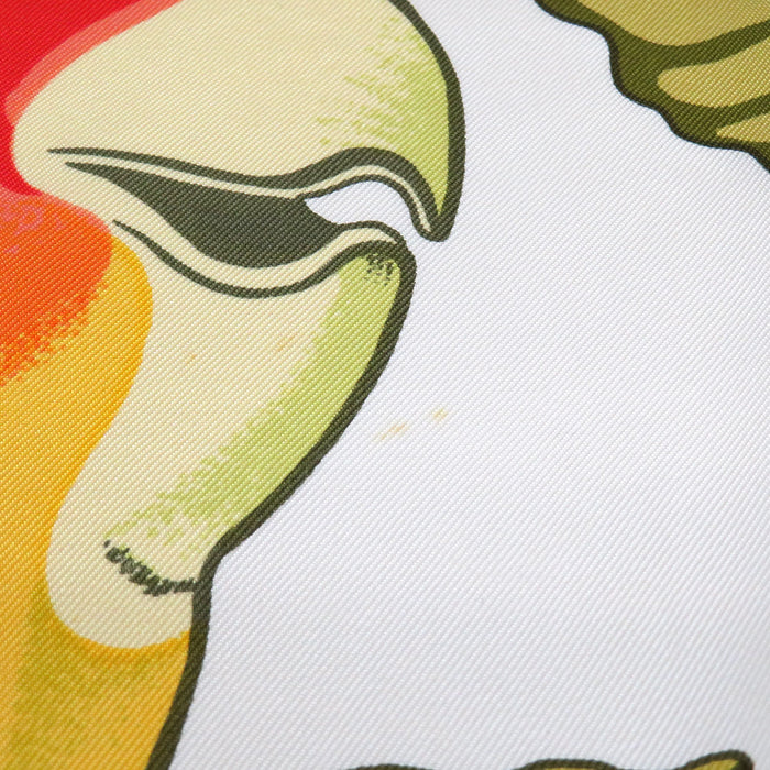 HERMES 
Silk Large 
Carré 90 LES PERROQUETS DETAIL Parrot Scarf