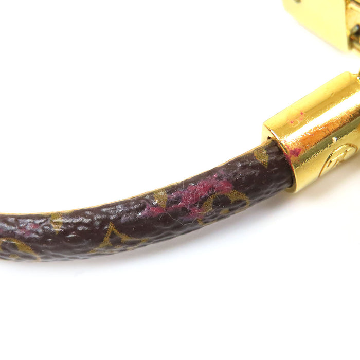 LOUIS VUITTON 
LVサークル ロゴ ゴールドカラーメタル 
アルマ レザー ブレスレット 
モノグラム