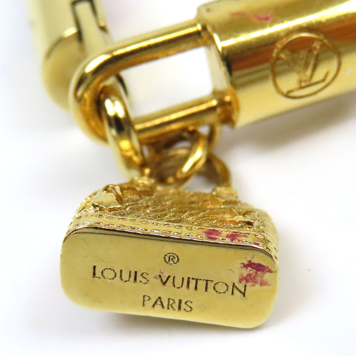 LOUIS VUITTON 
LVサークル ロゴ ゴールドカラーメタル 
アルマ レザー ブレスレット 
モノグラム