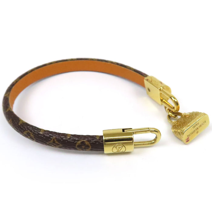 LOUIS VUITTON 
LVサークル ロゴ ゴールドカラーメタル 
アルマ レザー ブレスレット 
モノグラム