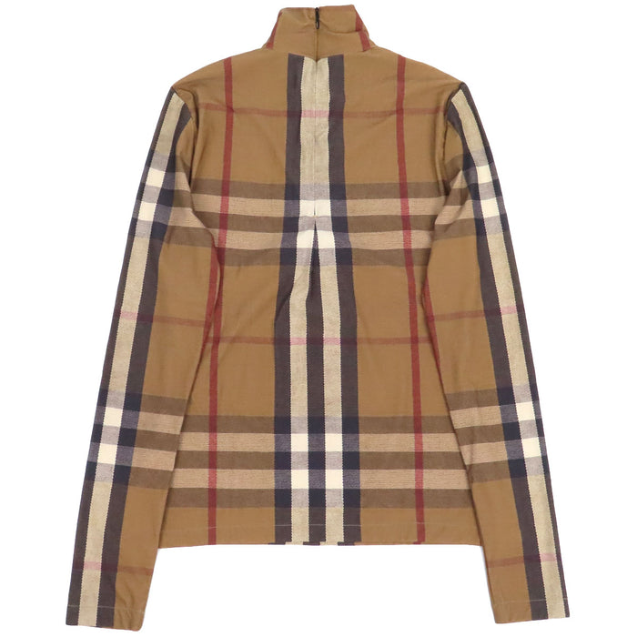 BURBERRY 
ハイネック ナイロン混 エラスタン混 
ノヴァチェック ロングスリーブ カットソー
