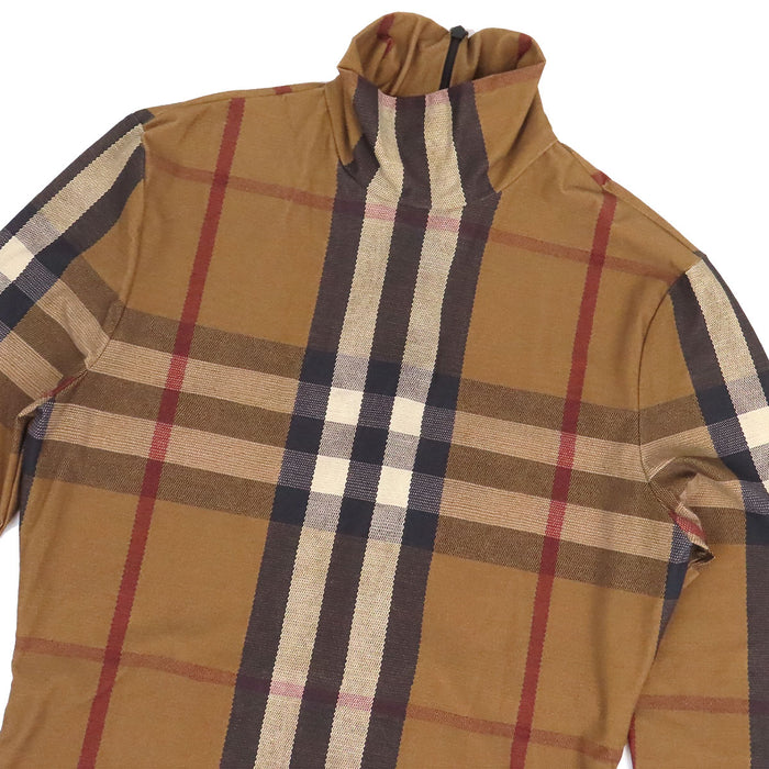 BURBERRY 
ハイネック ナイロン混 エラスタン混 
ノヴァチェック ロングスリーブ カットソー