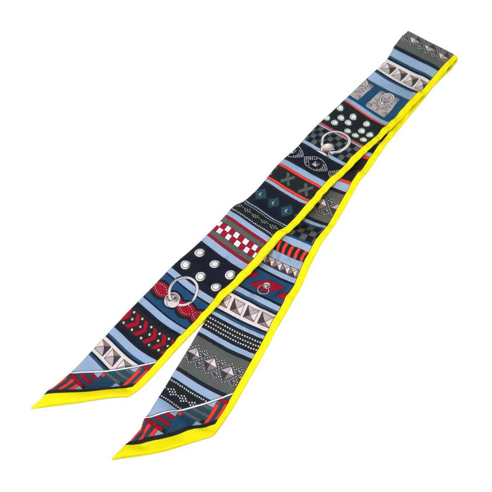 HERMES 
Colliers de chiens remix シルク 
ツイリー コリエドシアン リミックス スカーフ