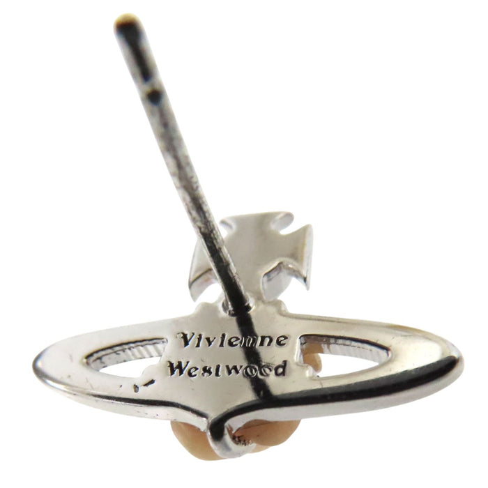 Vivienne Westwood 
オーブ シルバーカラーメタル 
ローズ バス リリーフ ピアス