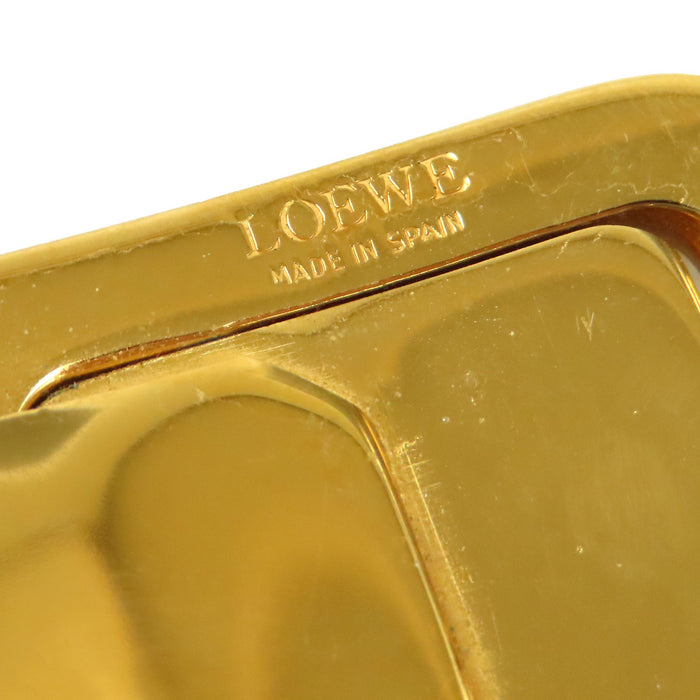 LOEWE 
Ceinture vintage en cuir avec boucle couleur or et monogramme Anagramme