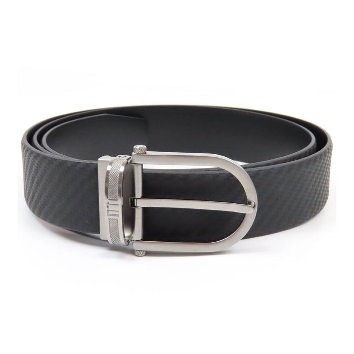 Dunhill 
dunhill Logo Silver-Colored Metal 
Reversible Leather Belt