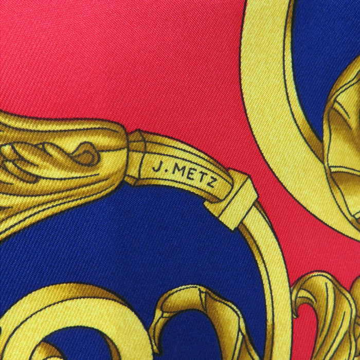 HERMES 
Foulard en soie grand format motif cheval 
Carré 90 LES TUILERIES Parc des Tuileries
