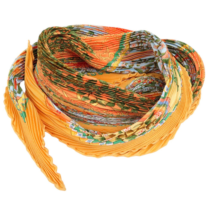 HERMES 
スカーフ シルク 
カレ 90 プリーツ AXIS MUNDI 世界の中心軸