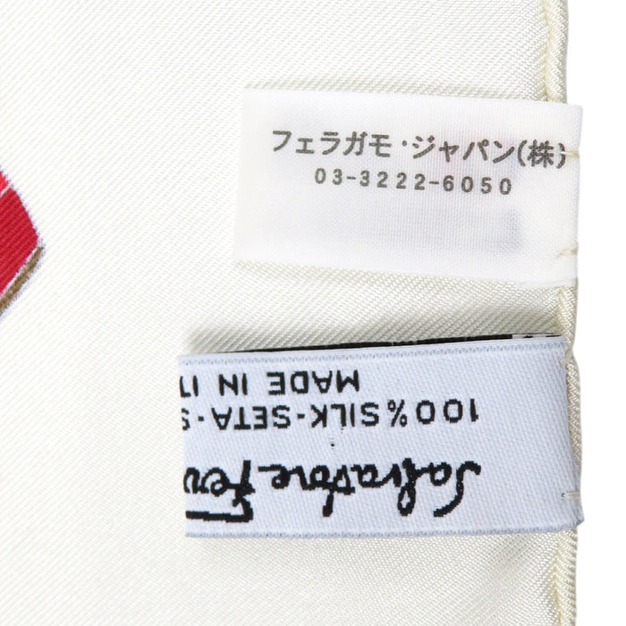 Salvatore Ferragamo 
シルク 大判 
靴柄 スカーフ